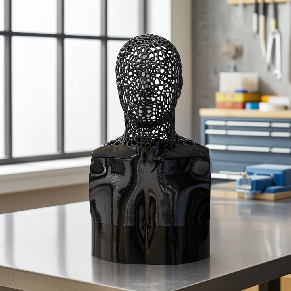 Flexible mask stand for silicone masks, latex masks. Head form for silicone masks