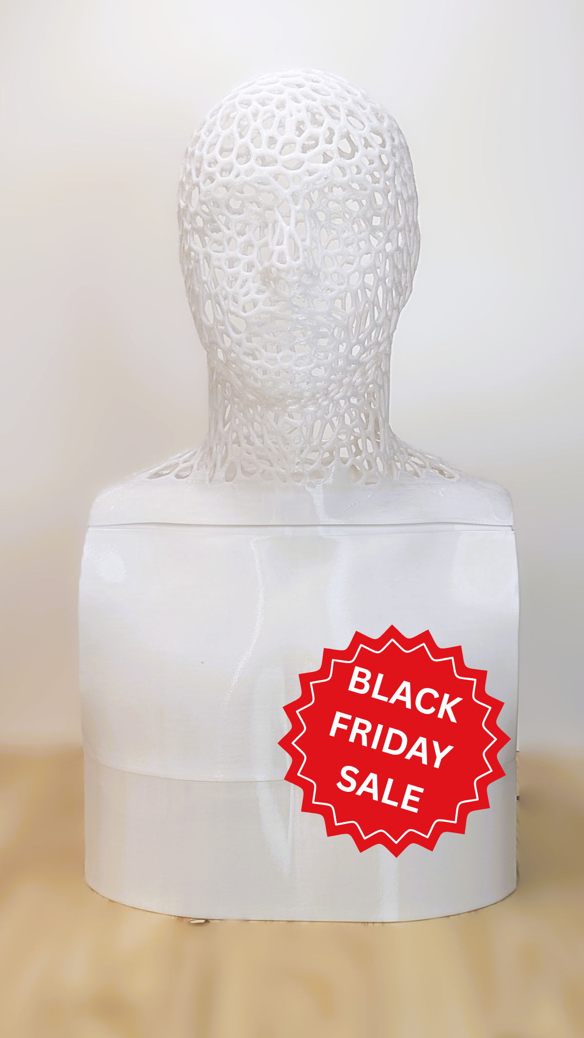 Flexible mask stand for silicone masks, latex masks. Head form for silicone masks